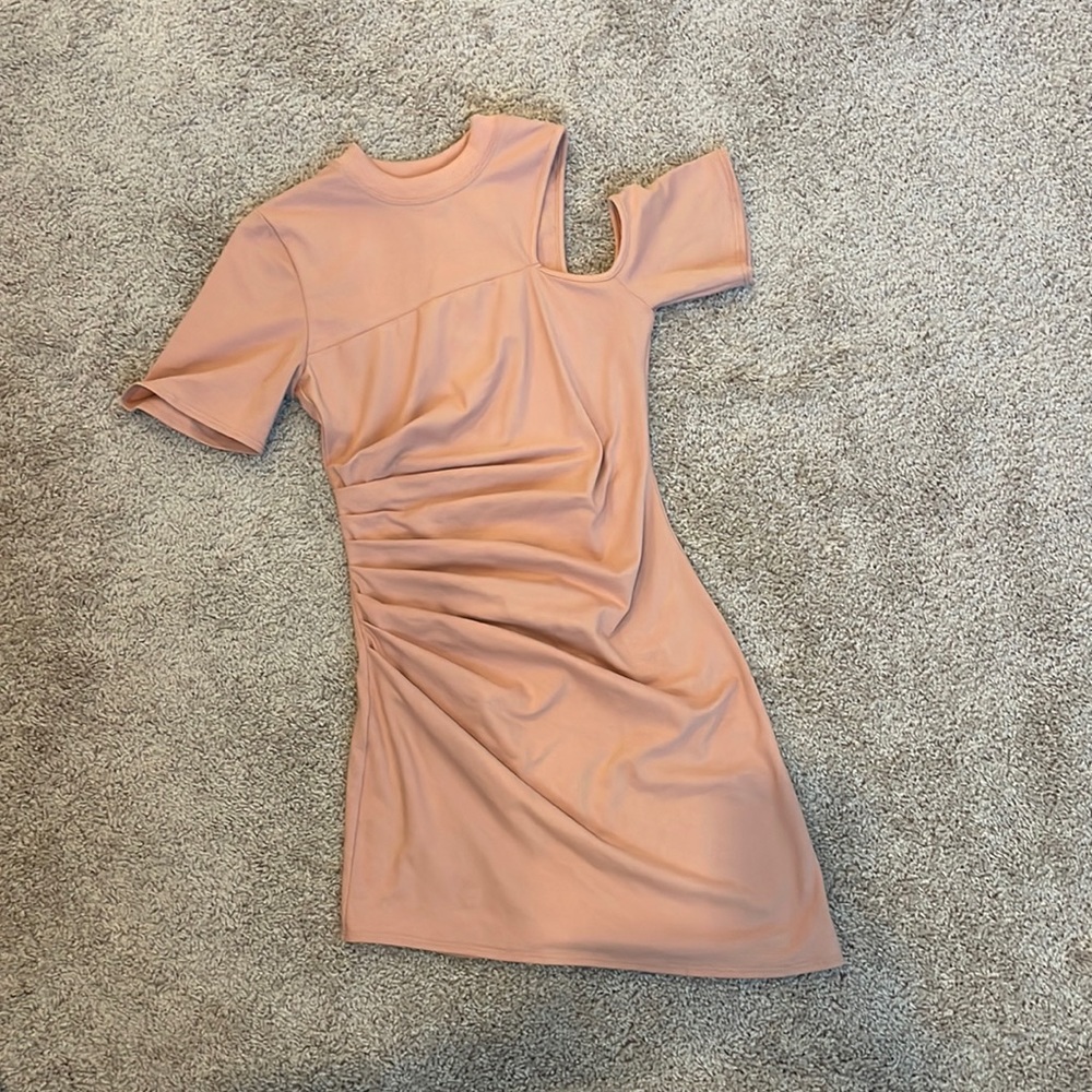 Pinkish tan tshirt dress